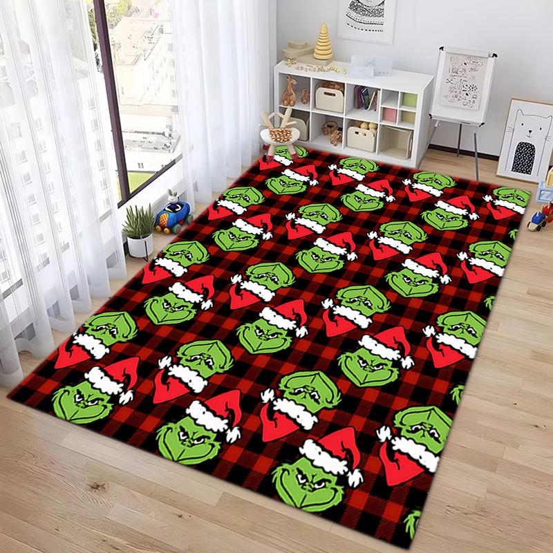 Christmas Gift Comedy Movie How the Grinch Stole Christmas carpet home living room decoration table and chairs anti slip door mat carpet A4