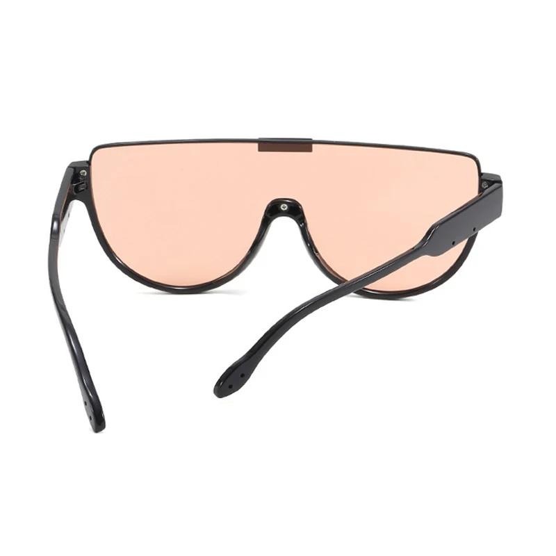 Vintage Semi-round Sunglasses Women Fashion Outdoor Goggle Shades Half Frame Oversized Sun Glasses Trendy New UV400 Eyewear