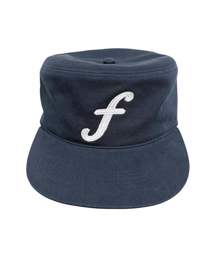 Paeseul F Logo Pillbox Washed Cap Navy