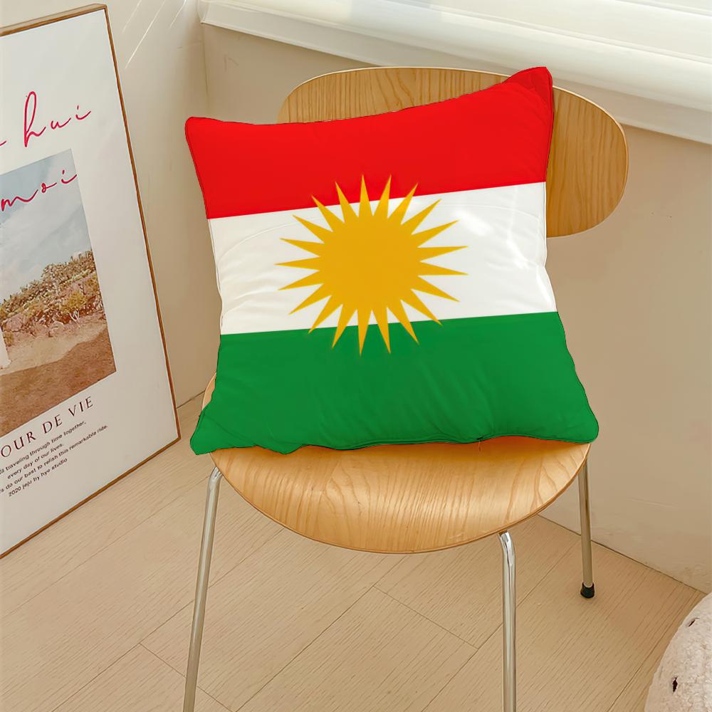 Flag of Kurdistan cushion cover Pillow Cover Decoration Room Home Sofa living Office Car Nordic Simplicity