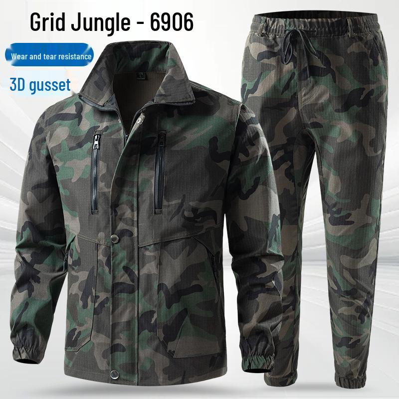 

Men s Camouflage Uniform Set - Wear & Tear Resistant, Breathable, Thickened Workwear for Spring & Autumn, Ideal for Industrial and Training Use. 175 (for 120-140 jin)