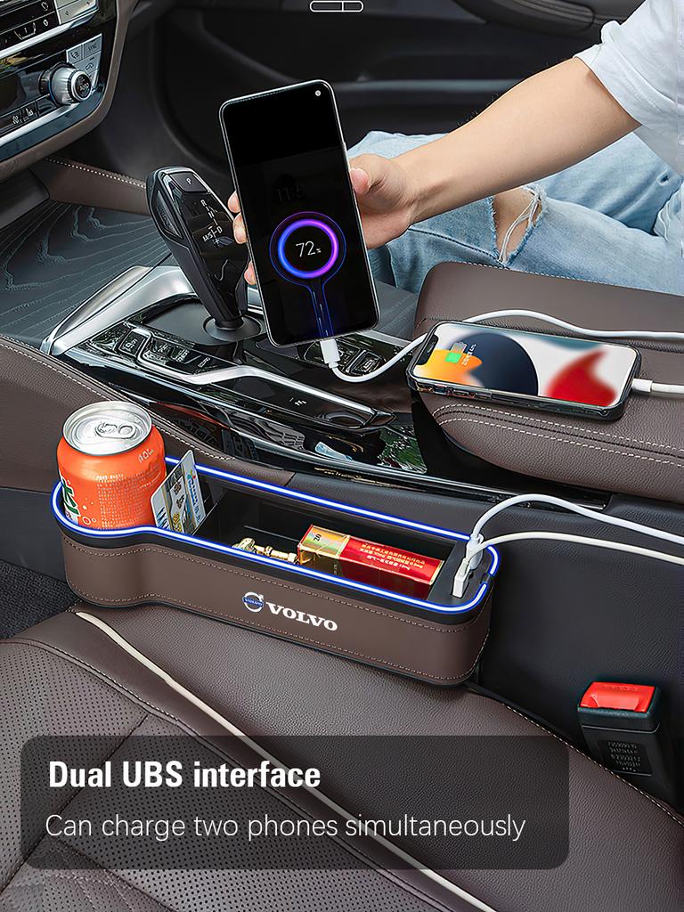 Volvo Car Seat Crevice Gap Storage Box Auto Phone Holder Accessories For Xc60 Xc90 V40 V60 S60 V50 V90 S80 C40 XC40 V70 XC70 C30