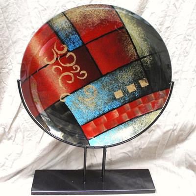 [F3045] - Passion 'Modern Art' Deco Dish - Diameter 47 Cm
