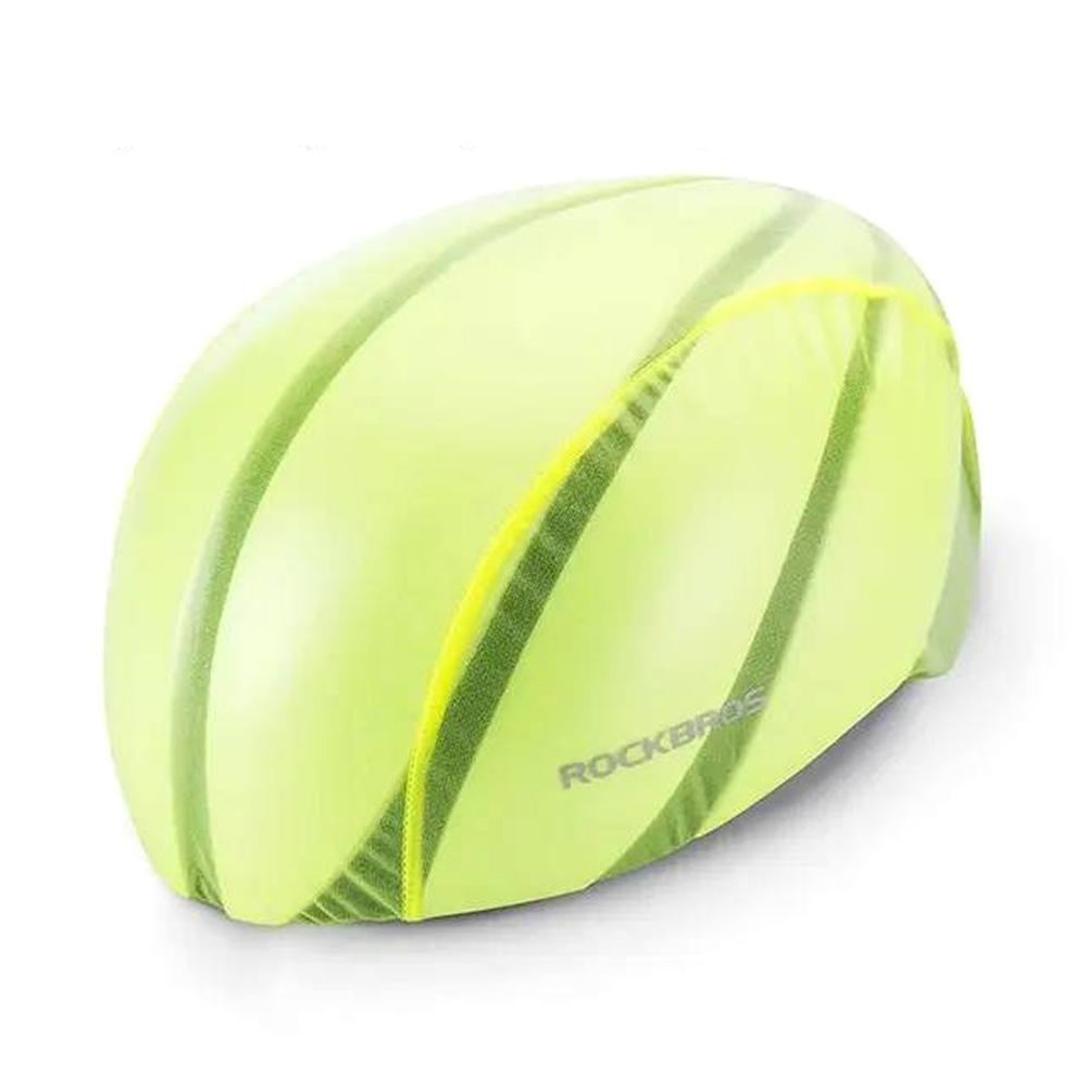 Grüne Fahrradhelm-Regenhaube