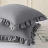 100% Cotton Ruffle Pillow Cover Soft Cotton Ruffle Pillowcase Rustic Boho Farmhouse Modern Home Decor for Bed Sofa Living Room