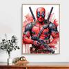 5D DIY Diamond Art Painting Kits for Adults, Deadpool Full Round Crystal Diamond Kits for Beginner for Home Wall Decorate