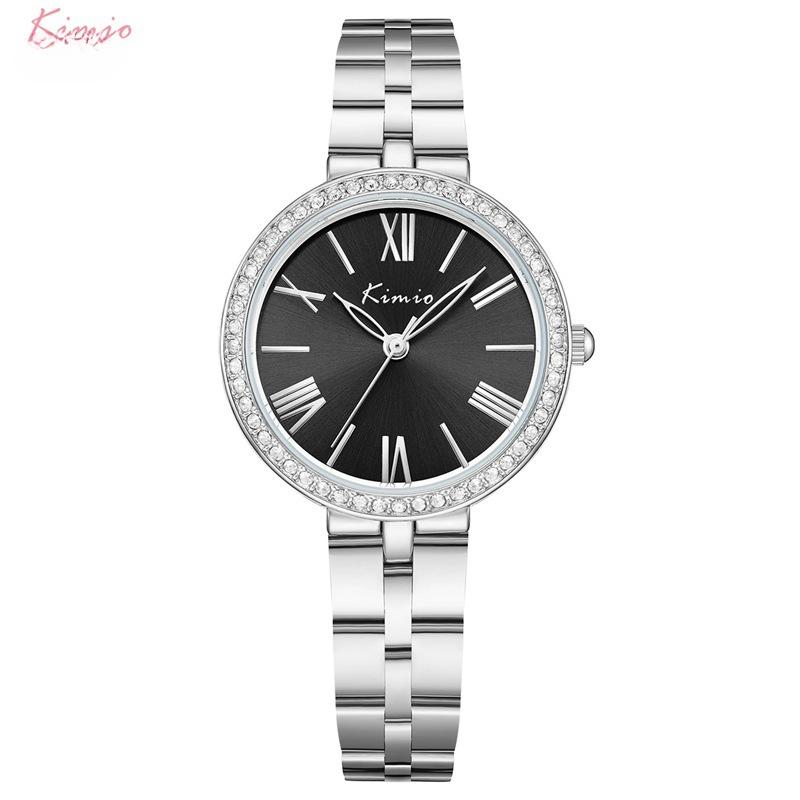 Watch Women's Niche Roman Simple Temperament Steel Bracelet Quartz Rhinestone Watch Women's Model