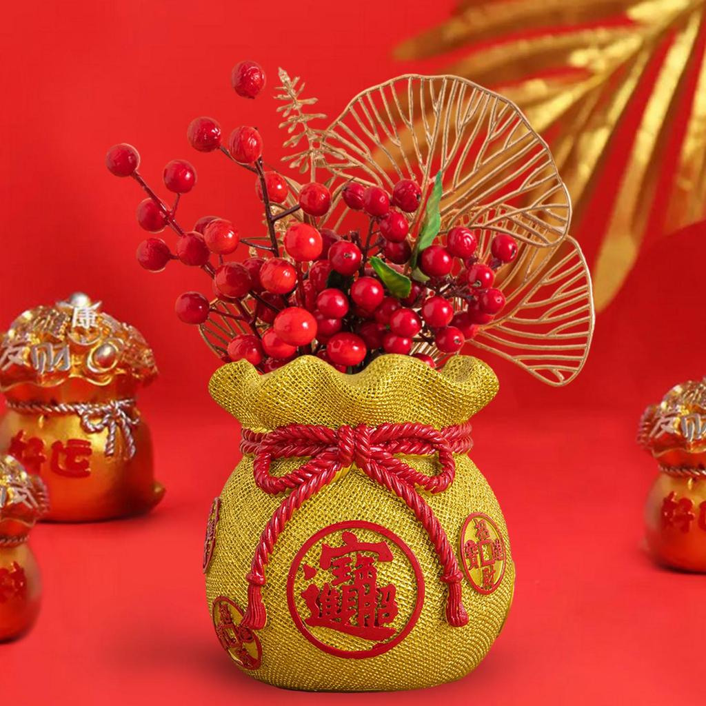 Chinese New Year, Feng Shui, pocket vase, decoration, 10.5 x 11 cm,