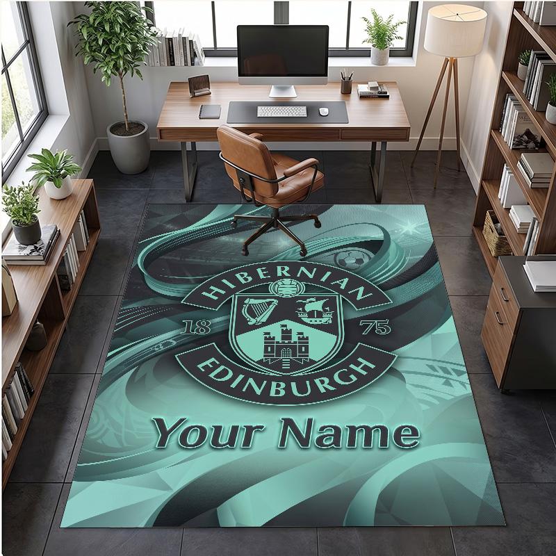 Crystal Velvet Rug Hibernian FC Print Custom Name Text Floor Mat Home Decor