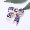 Voguish Fashionable Rhinestone Bow Brooches Female Sweet Adorable Anti Slip Buckle Versatile Accessories Available In Four ColorsFashion Jewelry