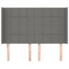 VidaXL Headboard with Ears Dark Grey 147x16x118-128 Cm Fabric3119579