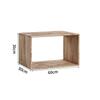 Solid Wood Storage Cabinet with Wide Shelves,Modular Cube Organizer Shelf, Large Capacity Floor Bookcase for Living Room Bedroom