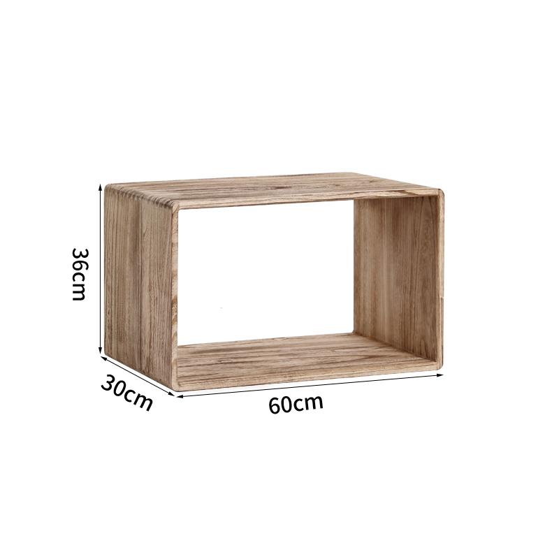 Solid Wood Storage Cabinet with Wide Shelves,Modular Cube Organizer Shelf, Large Capacity Floor Bookcase for Living Room Bedroom