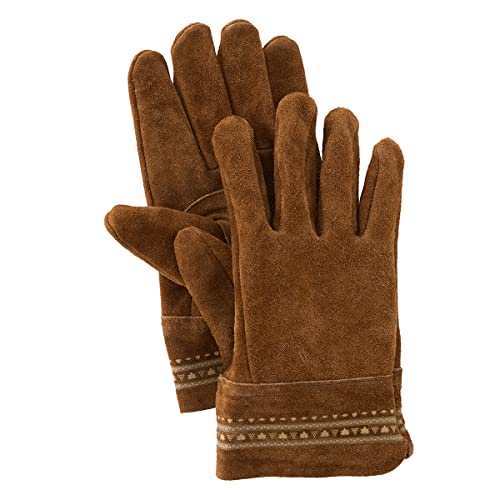 LOGOS Navajo Leather Gloves, Size M, 81090951, for Camping, Outdoors, and BBQ