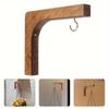 1 pièce Style Nordique Perles en Bois Double Couche Planche de Rangement Accroche-vêtement Décoration Plantes d'Intérieur Accroche Murale