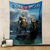 God of War Tapestry Wall Hanging, Greek Mythology Game, Wall Decor for Bedroom Living Room Dorm