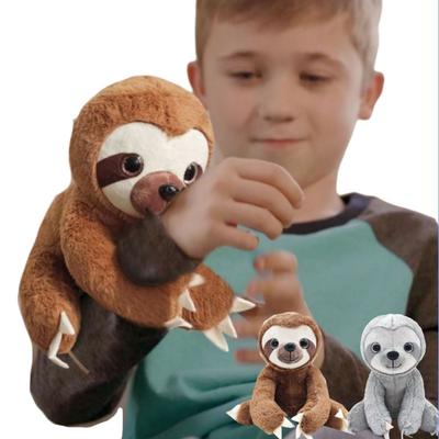 Kissen Große Augen Faultier Plüschtier Stofftiere Weich Bequem Stofftier Faultier Braun Grau 25cm Simulation Faultier Puppe Kinderspielzeug