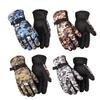 1 Paar Fahrradhandschuhe, Outdoor-Tarnmuster, Handwärmer, Skihandschuhe, rutschfest, winddicht, elastischer Schutz, Thermohandschuhe