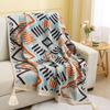 Bohemian Knitted Throw Blanket for Bed, Sofa, or Office Nap