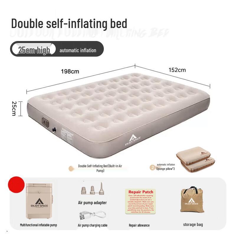 

Self-Inflating Double Camping Air Mattress 1