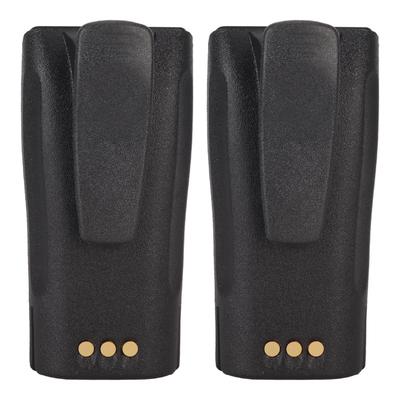 2pcs Talkie-walkie Batterie Li-ion 2600mAh 7.4V Batterie Radio Bidirectionnelle avec Clip de Ceinture pour Motorola