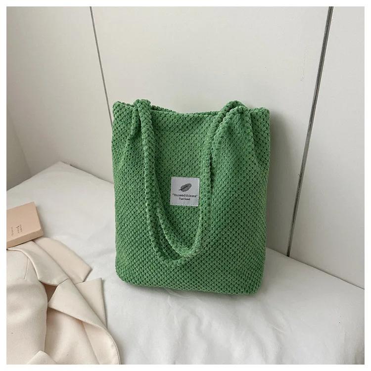 Fashion Tote Bag for Women's Commuting Shoulder Bag Retro Plush New Women's Bag Personalized Handbag