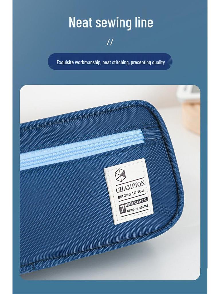 Double Layer Large Capacity Stationery Pencil Case - Korean Style for Middle School Students