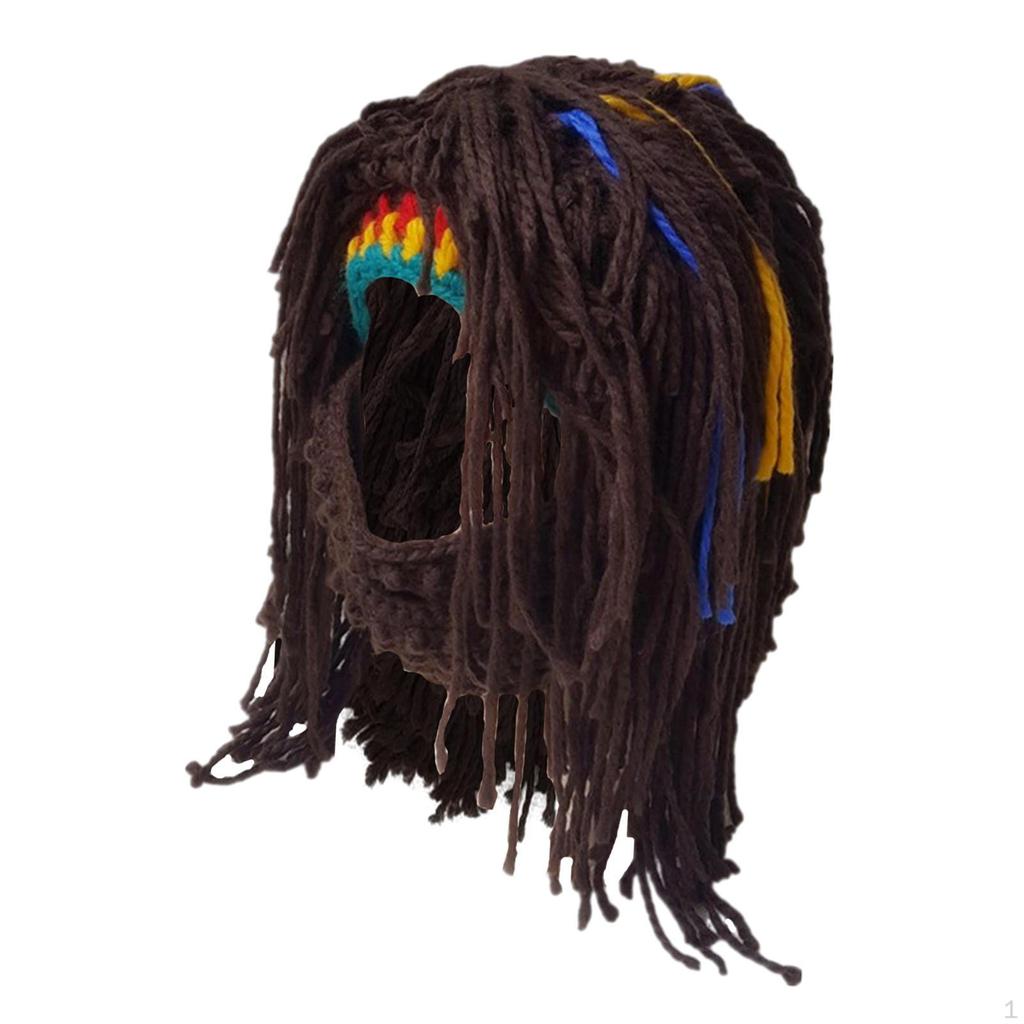 Cozy Knit Beanie with Beard for Winter Adventures