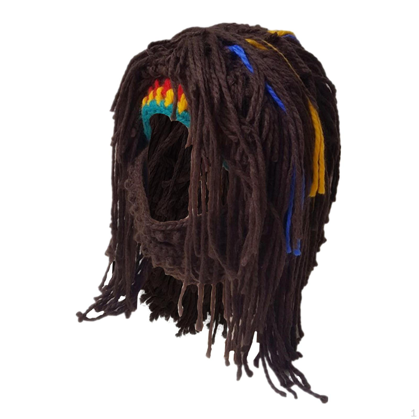 

Уютная вязаная шапка с бородой для зимних приключений style C