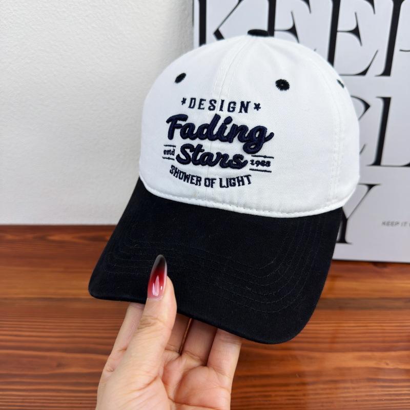 American college style letter embroidery soft top baseball cap women's new spring and summer versatile sunshade cap