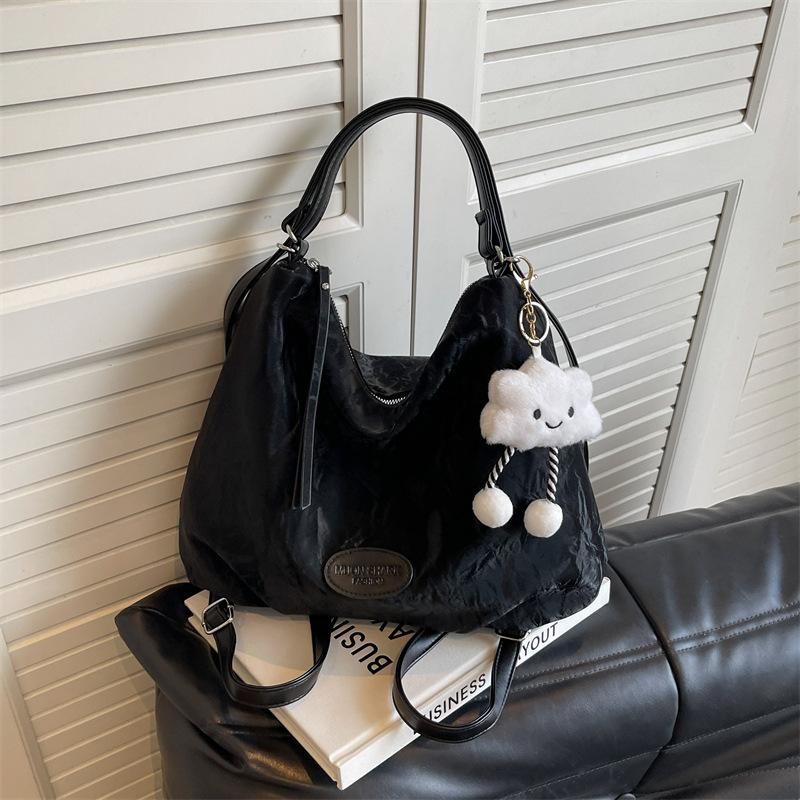 

Нишевая дизайнерская сумка-тоут женская новая большой вместимости многофункциональный рюкзак сумка для занятий для студентки чёрный