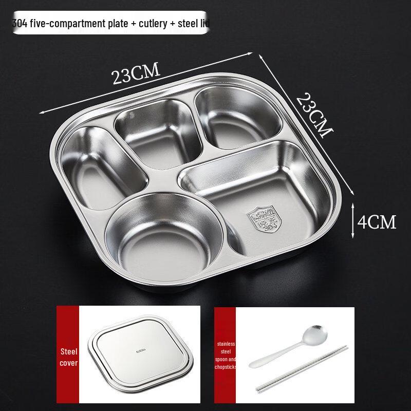 DM 304 Stainless Steel Divided Lunch Box