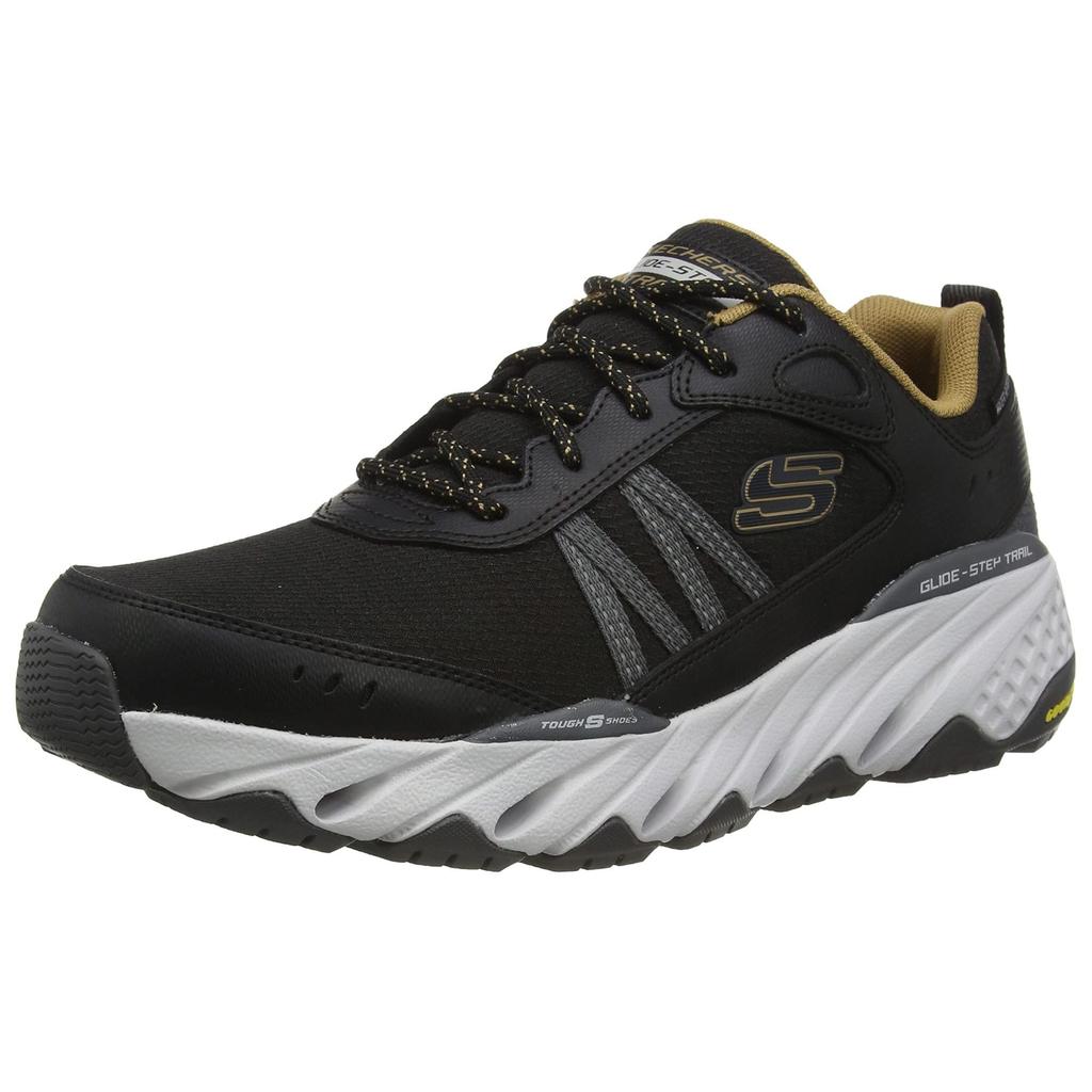 Skechers Outdoor Mens Comfortable Breathable Lightweight Low Top Trail Running Shoes Men sneaker Black Blue 237322C-NVGY