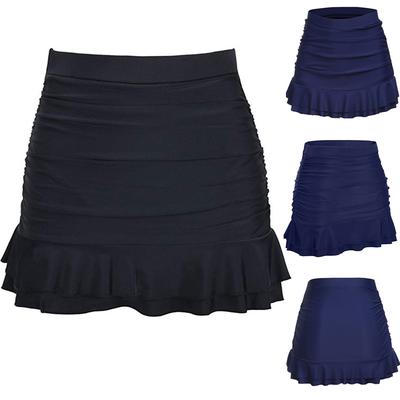 Damen einfarbiger Badeshirt-Shorts Leichtes schnelltrocknendes Badebekleidungsunterteil mit bequemem Sitz und vielseitigem Design für Strand- und Poolnutzung