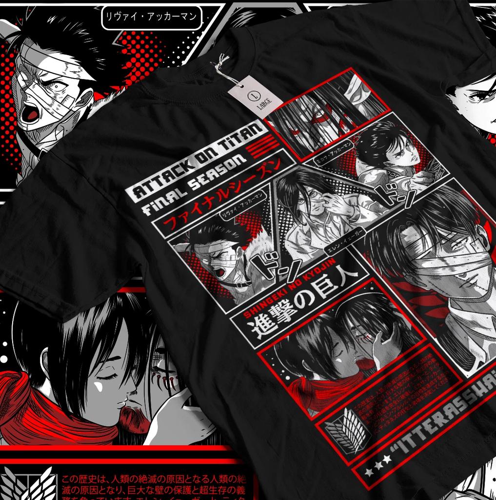 Attack On Titan Mikasa Shingeki No Kyojin Horror Anime Exclusive Shirt All Size