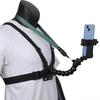 Pureseek 2-Way Smartphone Action Camera Harness Mount with Flexible Arm, Chest Holder, and Clip