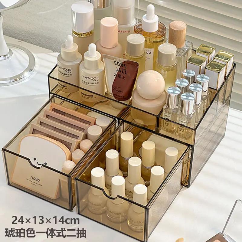 Acrylic Organizer for Cosmetics Makeup Organizer Clear Cosmetic Storage Box Storage Drawers Jewelry Box Mask Holder Stackable