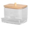 Sturdy Durable Cotton Swab Box Transparent High Smoothness Cotton Swab Container Multipurpose Portable Cotton Swab Holder