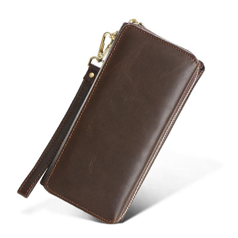 

JOGUJOS новый женский длинный кожаный клатч, высококлассный женский клатч из коровьей кожи, женский кошелек