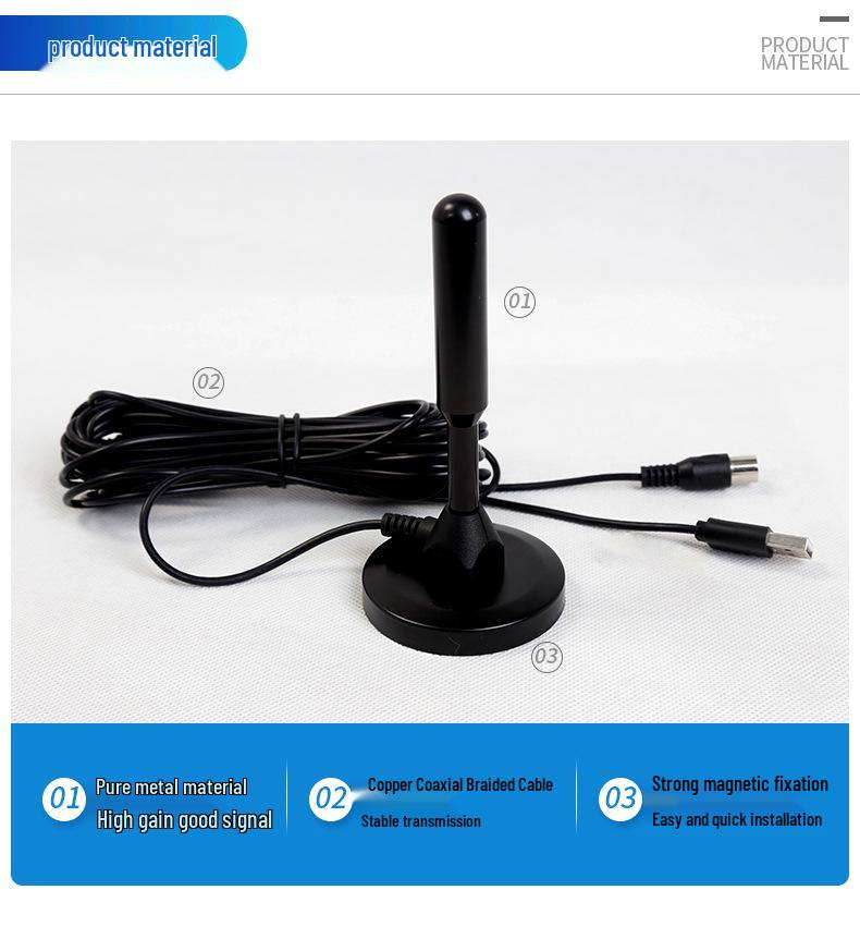 Indoor/Outdoor Universal HD Digital TV Antenna for DTMB Signal Reception