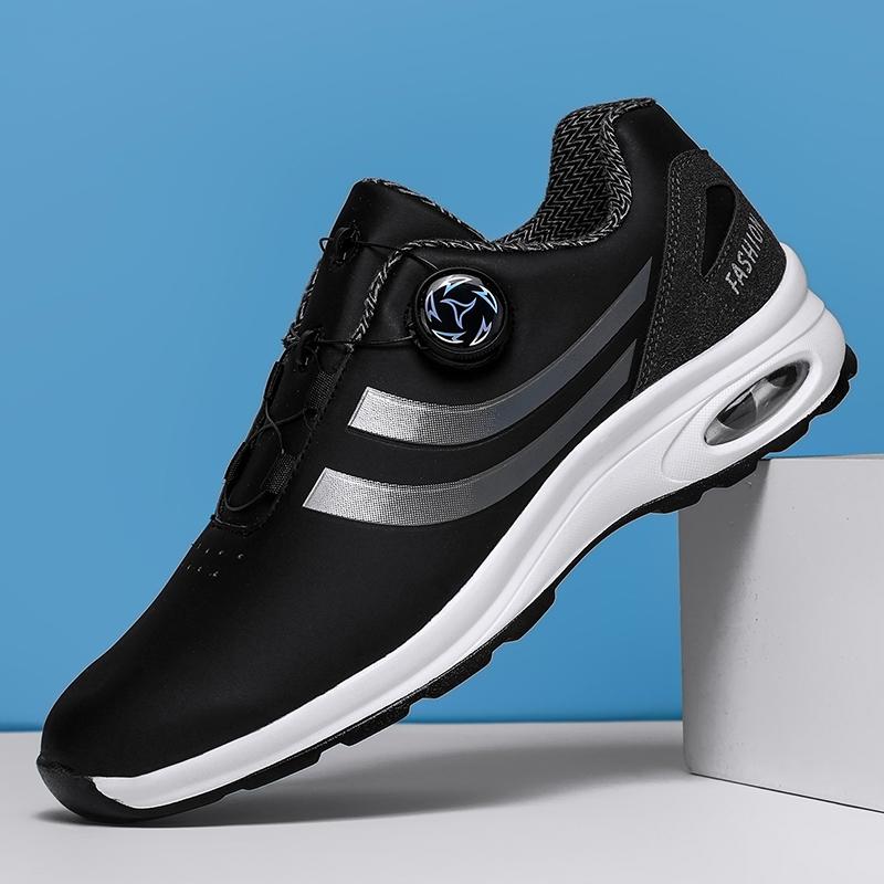 Chaussures de Golf pour Hommes, Chaussures de Marche Décontractées d'Extérieur, Légères, Confortables, Fermeture Rapide par Sangle Chaussures de Sport de Golf, Tailles 39-45