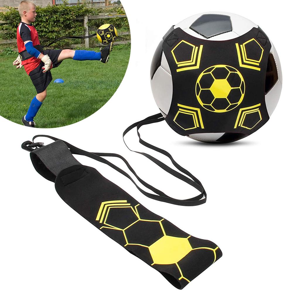 Football Kick Trainer Adjustable Soccer Ball Training Nylon Cloth Soccer Trainer Solo Belt Elastic Auxiliary Fitness Equipment