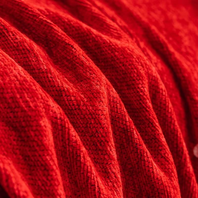 Chenille Red Sofa Cover Four Seasons Universal Full Cover Sofa Blanket Cover Anti-Cat Scratch Wedding Festive Sofa Cover