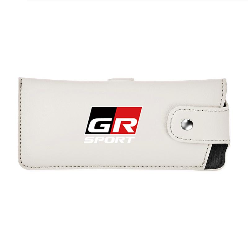 Car Sunglasses Case Sun Visor Glasses Storage Bag Clip Keyring For Toyota 86 Corolla Yaris Aygo CHR Camry Prius RAV4 Prado Hilux