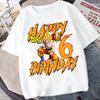 T-shirt a maniche corte per bambino Dragon Ball Stampa Numero Compleanno Cotone Pullover Ragazzi Estate Casual Girocollo Top Regalo di Compleanno per Bambini