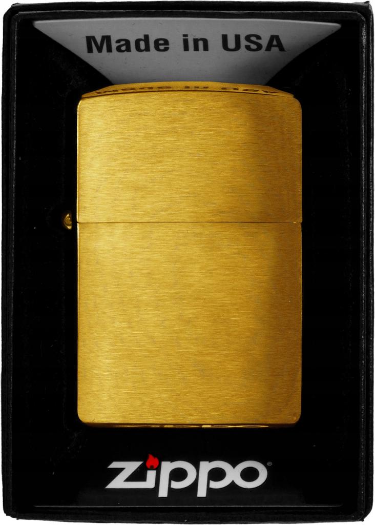 Zestaw Zippo Zapalniczka Brass Brushed Prezentowy No2