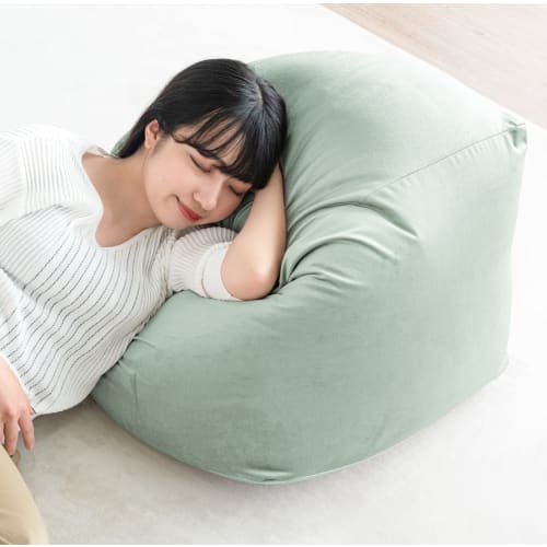 Tansu Gen Bead Cushion, Made In Japan, 60 X 60 X 36 Cm, Muted Color, Velvet Fabric, Washable, with Cover, Medium (Extra Large), 44030200 (84909)