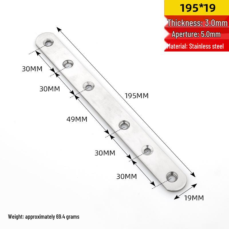 Stainless Steel 90° Right Angle Bracket for Furniture and Shelf Support
