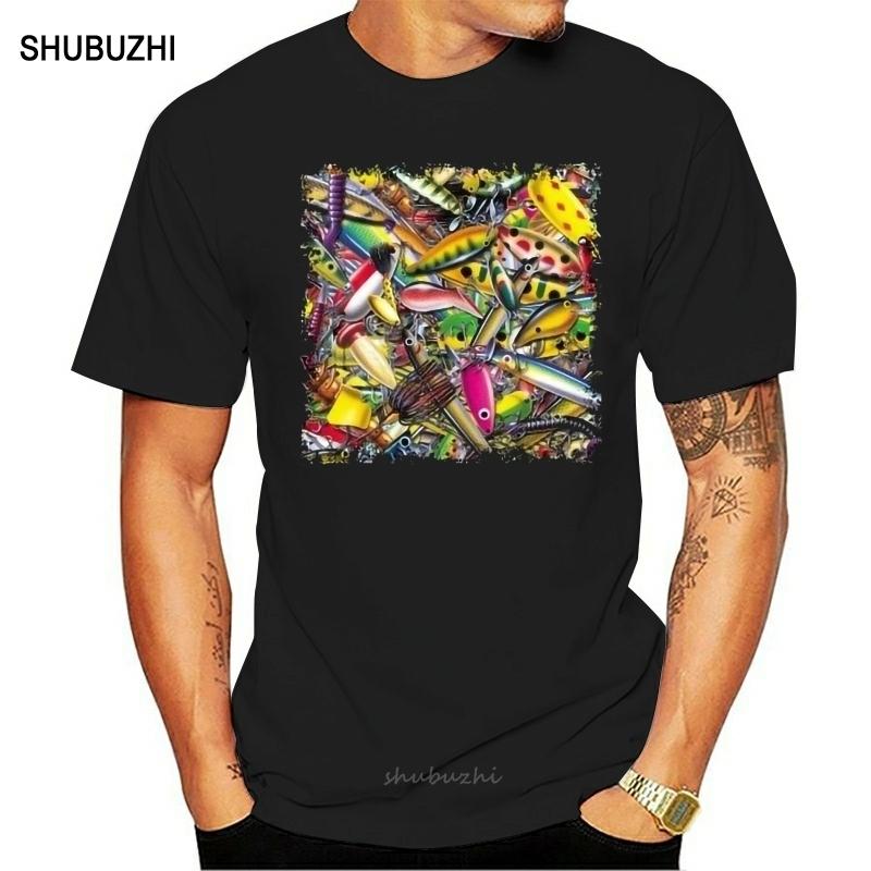 

Fish Fly Fishing Lures Womens Novelty T-Shirt men cotton tshirt summer brand teeshirt euro size S разноцветный