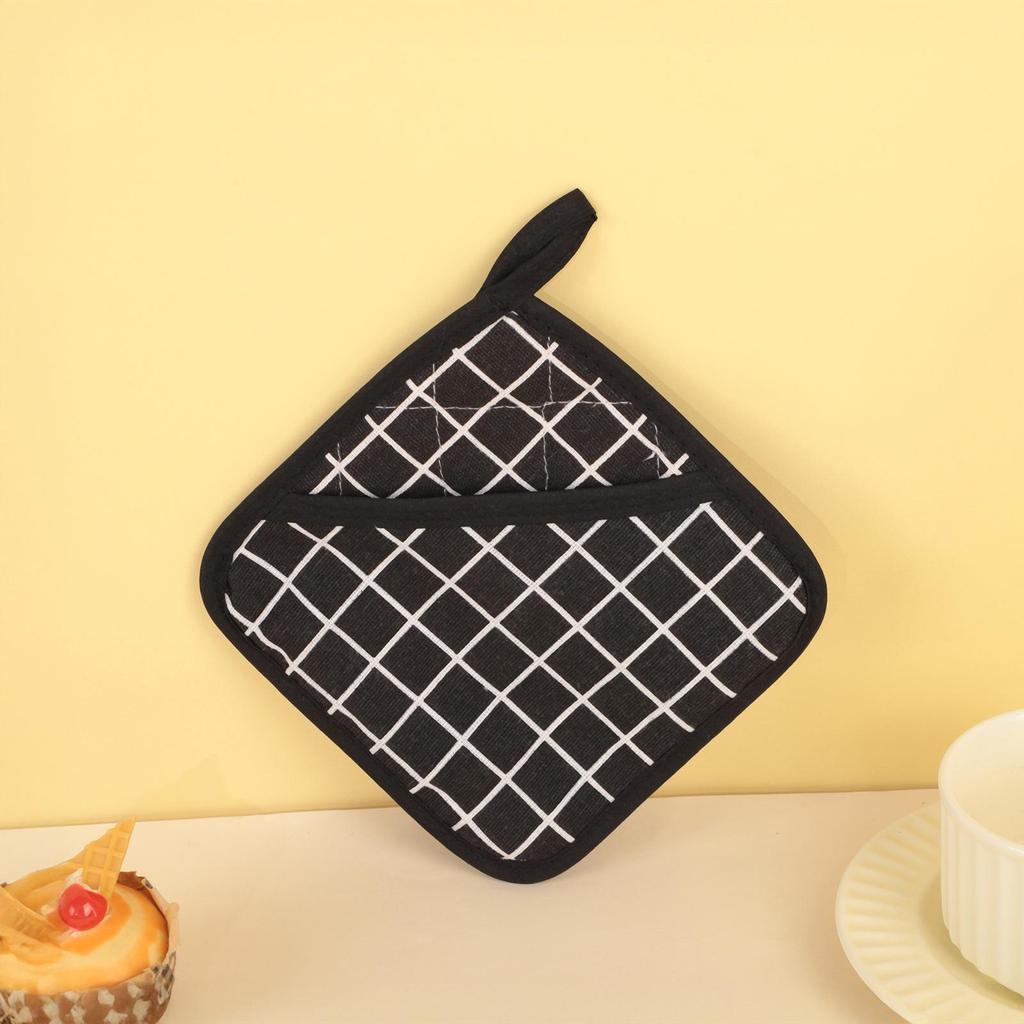 Heat-Resistant Cotton Linen Oven Mitts: Anti-Scald Baking Gloves for Microwave Use